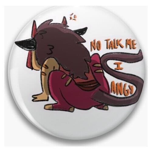 No Talk She Angy Soft Button Pin Fashion Clothes Jewelry Metal Funny Decor Cartoon Gift Hat Women Brooch Cute Creative Badge