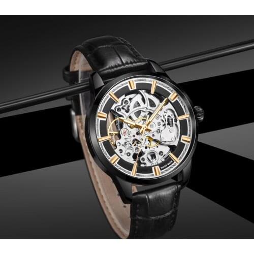2020 New Mens Mechanical Watch Geometry Automatic Hollow Out Student Sports Mens Watch Fashion Mens Business Choice