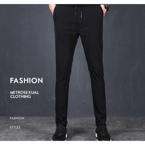 New Golf Trousers Quick Drying Ultra Thin Elastic Slim Fit Pants Youth Men City Walking Soft Leisure Sports Casual Wear Big Size