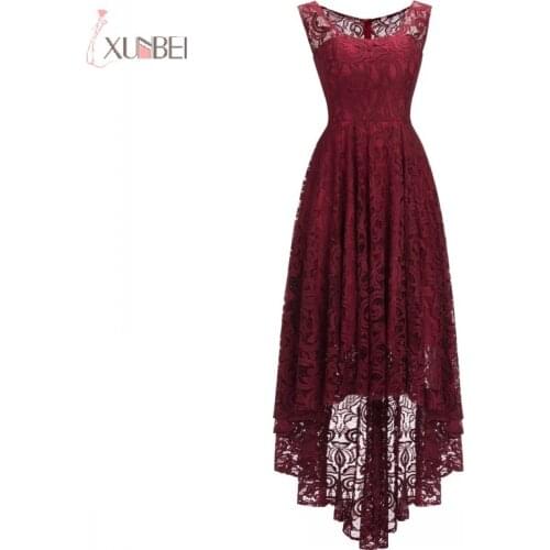 2019 Sexy Burgundy Navy Blue Pink Short Lace Cocktail Dresses Plus Size robe de cocktail