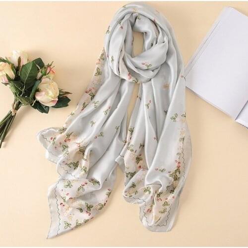 New summer decoration woman fashion scarves flower pattern printing 90cmx180cm long scarf scarves headscarf hot sale girl gift