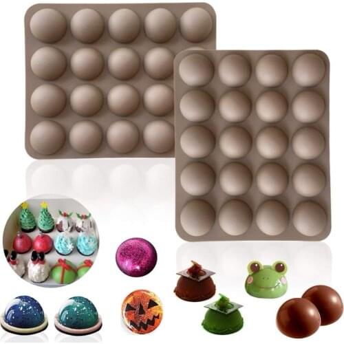 Ball Sphere Silicone Mold for Chocolate Baking Round Cake Pastry Bakeware Form Pudding Jello Soap Mold Bread Candy Mold
