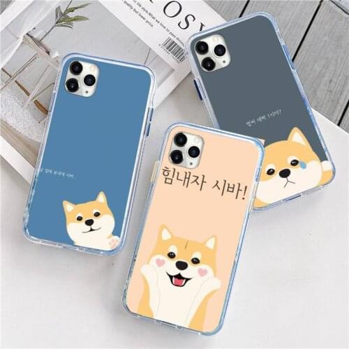 Cute Shiba Inu Corgi Phone Case For iphone 12 5 5s 5c se 6 6s 7 8 plus x xs xr 11 pro max mini