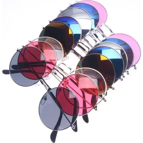 Retro Small Oval Sunglasses Women Valentines Day Gift Vintage Brand Shades Black Red Metal Color Sun Glasses For Female Fashion