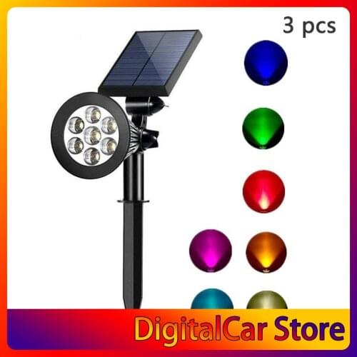 Solar Spotlights Adjustable Color-Changing Waterproof Garden Lawn Lamp Landscape Spot Lights Porch Light