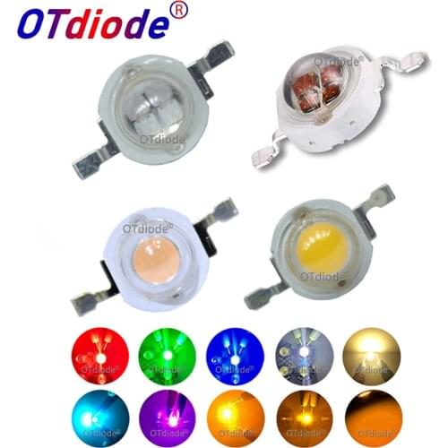 10pcs High Power LED Chip 5W Warm Natual Cool Cold White Red Green Blue Yellow 440nm 660nm 380-840nm Epistar for DIY Spotlight