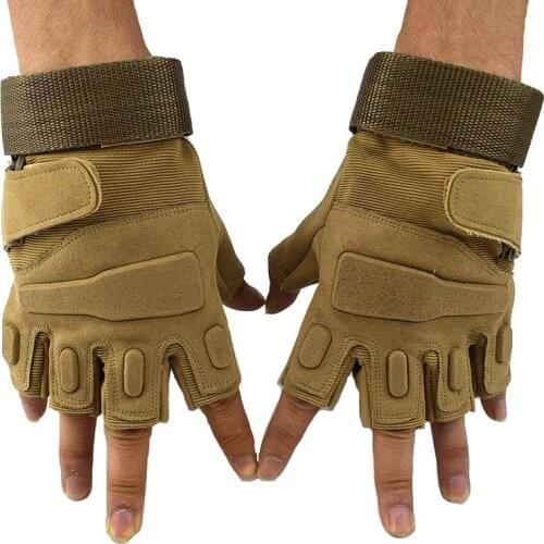 Fingerless Tactical Gloves Military Mens Gloves Outdoor Sports Hiking Camping Fishing Half Finger Gloves for Paintball Hunting