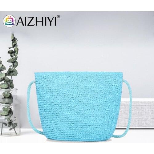 Vintage Women Woven Shoulder Crossbody Messenger Bag Ladies Casual Solid Color Mini Purse Handbags
