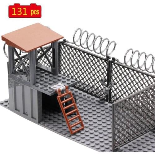 Military Series Tactical Competition Shooting Training Cage Model MOC Accessories Building Blocks Bricks Toys Gifts