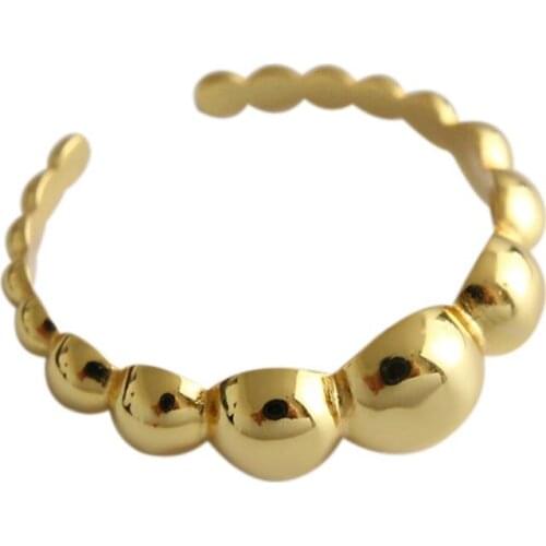 ZEMIOR 925 Sterling Silver Two-Color Ring For Women Fine Jewelry High Quality Semicircle OL Style Lady Rings Hot Products