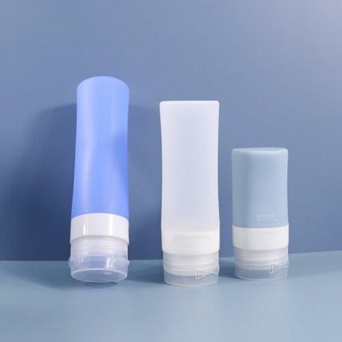 1 PC New Upgrade Silicone Travel Refillable Bottle Cosmetic Silicone Bottle Cylindrical Shampoo Shower Gel Lotion Storage Bottle