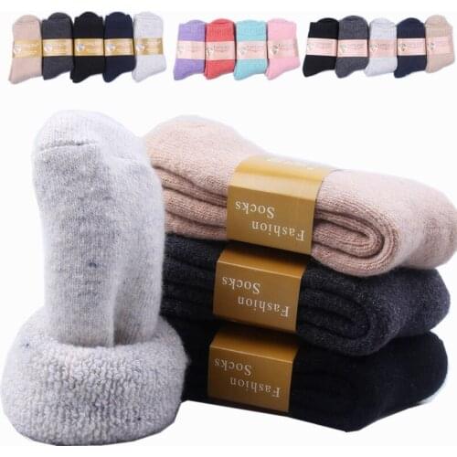 10pairs/set Cotton 8.3% Wool Winter Mens Socks Cashmere Female Socks Thicken Women Socks Winter Wool Socks for Snowy Day