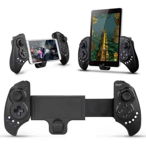 10pcs PG-9023 PG9023 Bluetooth Game Controller Gamepad For iOS Android ipad PC Stretch Joystick with Stand Telescop
