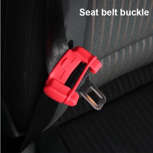 2x Car Safety Belt Buckle Silicon For Volkswagen Polo Passat B6 B5 CC Tiguan Golf Ford Focus KIA Rio