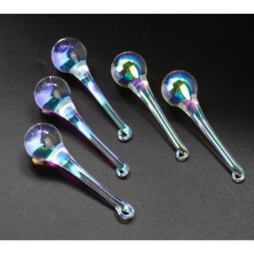 3 PC Clear Light Bulb-shaped Crystal Chandelier Prism Sun Catcher Wedding Ceiling Decor Stage Props Transparent Water Drop Beads