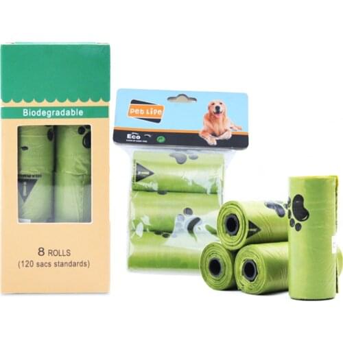 3/8 Rolls Dog Poop Bags Biodegradable Compostable Eco Friendly Dog Waste Bag Outdoor Pet Cat Degradation Disposable Garbage Bag