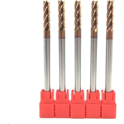 5PCS HRC60 6mm Solid Carbide Endmills ENDMILL D6X30XD6X100L 4 Flute Standard Length Side milling Slotting Profiling face mill