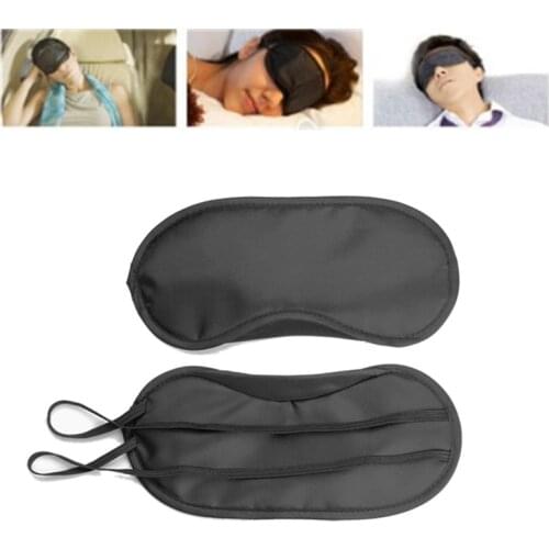 50 Pcs/Lot HOT SALE Soft Portable Blindfold Travel Eyepatch Sleep Eye Mask Black Shade Eye Cover Night Sleeping Mask Rest Aid