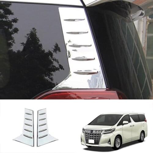 Car Rear Window Side Spoiler C Pillar Side Cover Trim for Toyota Alphard Vellfire 30 Series 2016 2017 2018 2019