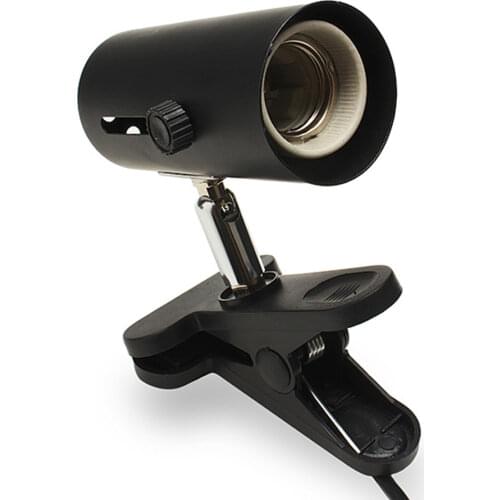 Reptile UVA UVB Lamp Bulb Holder Ceramic Clip-on Holder Clamp Light Fixture for Reptiles Lights Turtle Lizard Heating Lamp Light