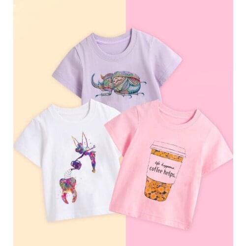 Art paintings Children Kids T-shirt For Boys a Boy T Shirt Girls Tops Cartoon Baby Clothes Tee Short Sleeve Childs Shirts New