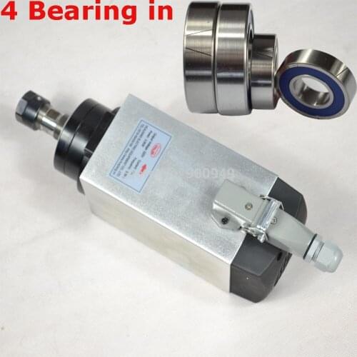 CNC motor 3KW 220V air cooled SPINDLE MOTOR ER20 4 bearings in for cnc milling machine