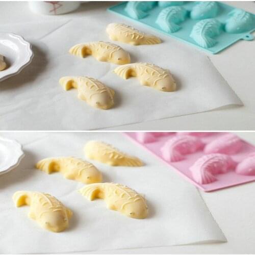 Goldfish Shape Silicone Carp Cake Mold 6-Cavity Creative 3D Soap Making Mold Chocolate Mold Ice Cream Mould Baking Tool