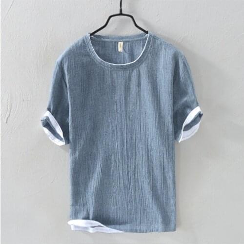 Summer Mens Ice Silk Short Sleeve T-shirt Thin O-neck Tees TOP Male F8