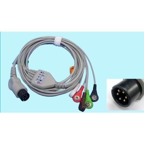 Goldway one-piece 5-lead 6-pin five-lead six-pin cable for Goldway UT4000A/B/C/F UT6000 and other ECG monitors