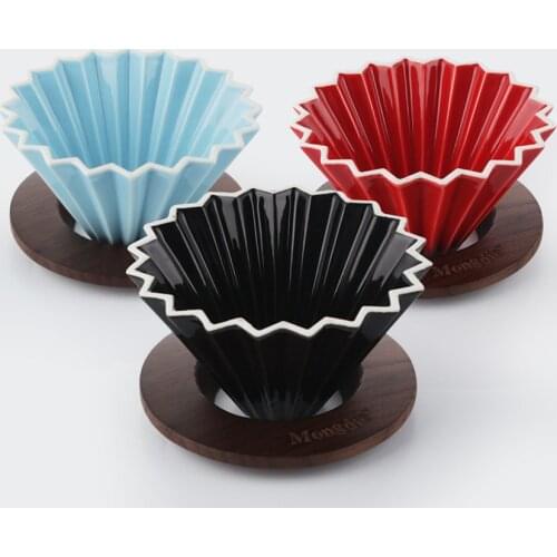 Ceramic Pour Over Coffee Dripper Coffee Filter Cup Cone Brewing Coffee Dripper, Paperless Reusable Drip Coffee Filter Cone