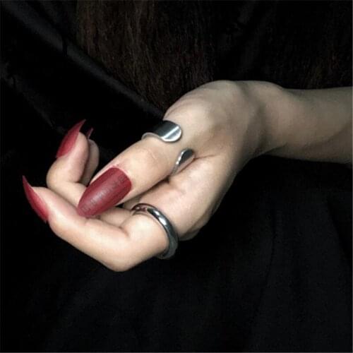 MOREDEAR Titanium Steel Open Ring for Men and Women Dull and Bright Polish