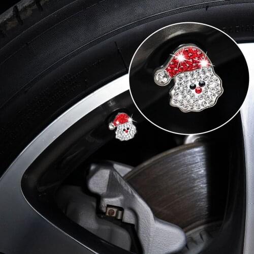 4pcs Bling Handmade Rhinestone Tire Valve Caps Crystal Universal Tire Valve Dust Caps for Car Wheel