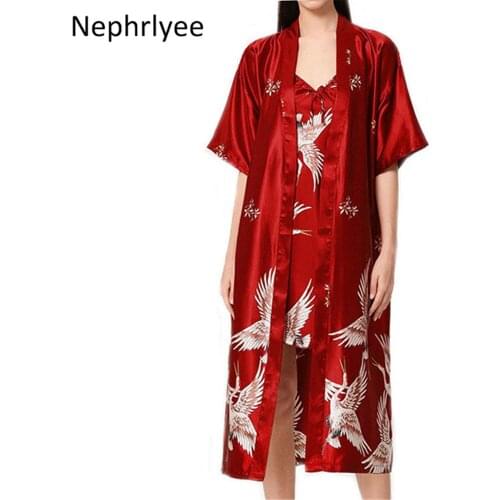 Women long Robe dress Set Bride Bridesmaid Wedding Robe Gown Lace Sexy Kimono Bathrobe Night Dress Casual Nightgown Sleepwear