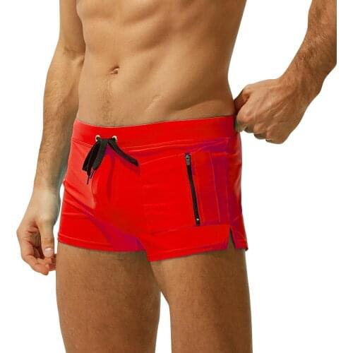 Swimming Trunks Pocket Sunga Men Swimsuit Sexy Hot Spring Swimwear Adults Boy Swim Pool Briefs Beach Surfing Spandex Shorts