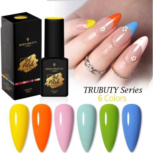 BORN PRETTY Pro 3/6 Bottles Nail Gel Set 15ml Color Trubuty Series Gel Polish Kits Colorful UV LED Soak Off UV Gel Manicure