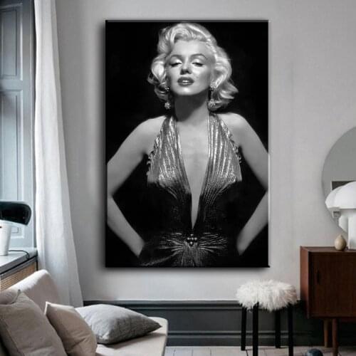 Celebrity Marilyn Monroe Portrait Canvas Painting Wall Art Posters Prints Wall Pictures for Livinig Room Home Wall Cuadros Decor