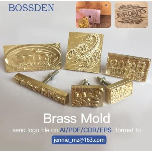 BOSSDEN New Customize Hot Brass Stamp Iron Mold with Logo Personalized Mould Heating on Wood Leather League DIY Gift
