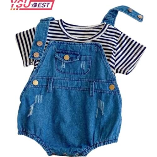 Infant Clothing Baby Romper Boys Unisex Kids Girls Overalls Newborn Clothing Denim Baby Boys Romper Loose New Jumpsuit One-piece