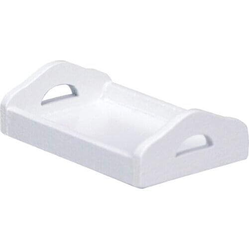 1:12 Doll House Kitchen Serving Tray Birch Wooden Lunch Dinner Breakfast Food Trays Platter with Handles Decoration Toy White