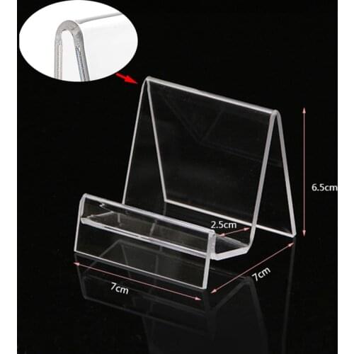 10pcs Wholesale High quality Clear Acrylic Mobile Display Shelf Mini Wallet Rack Reveal Frame Jewelry Display Shelf