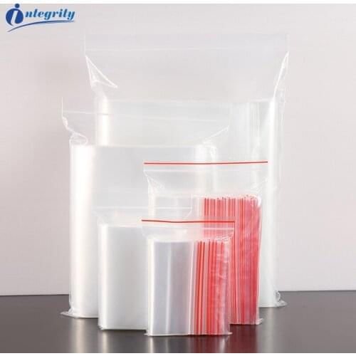 INTEGRITY 10000ps 8*12cm High quality Zipper clear Self Sealing Plastic packaging Supplies Gift Sundries Storage Waterproof bags