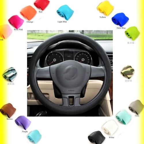 32-40 Fashion Universal Anti-Slip Rip-Proof Shrink Silicone Car Steering Wheel Cover For Toyota