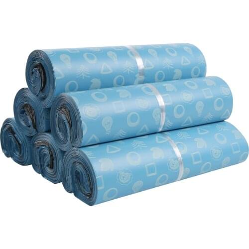Blue Color Plastic Courier Bag 50Pcs/lots PE Poly Waterproof Clothing Gifts Post Mailbag Cartoon Envelopes Self Seal Post Bags