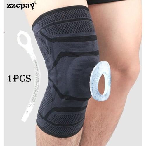 1PCS Sports Knee Pads Latex Tendon Knee Lnjury Knee Pad Basketball Knee Brace Support Meniscus Joint Support Knee Sleeve