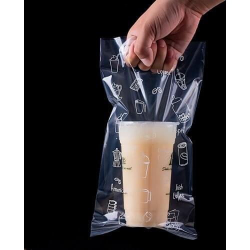 1pcs Drink Carrier Packaging Bags for Coffee Juice Tea Portable Carrier for Bar Coffee Shop Package Pouches Take-Out Cup Holder
