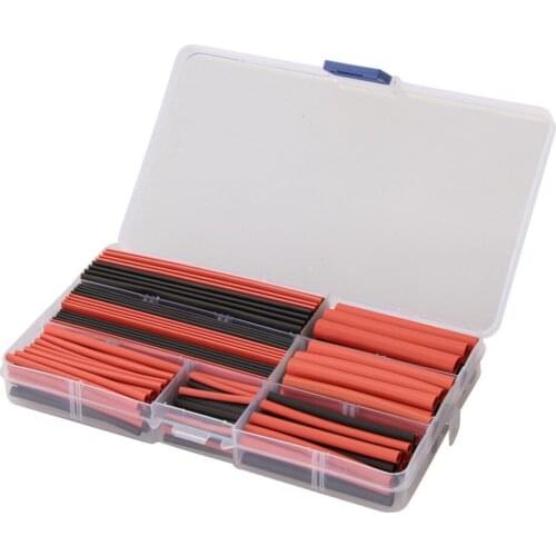 150 PCS /box-packed Black And Red 2:1 Assortment Heat Shrink Tubing Tube Car Cable Sleeving Wrap Wire Kit