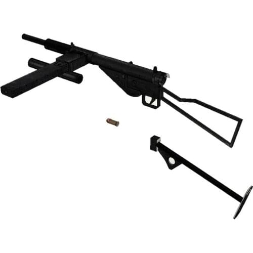 3D Paper Model Sten Submachine Gun 1:1 Firearms War II Handmade Puzzle Toy