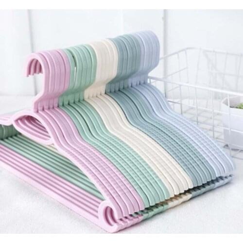 5Piece Colorful Plastic Hangers For Clothes Pegs Wire Antiskid Drying Clothes Rack Adult And Children Hanger Outdoor Drying Rack