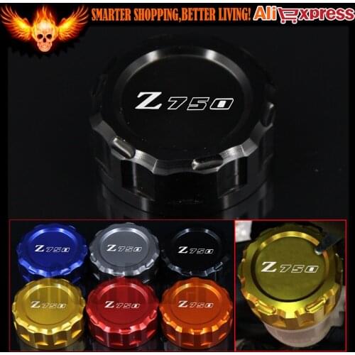 6 Colors CNC Aluminum Motorcycle Rear Brake Reservoir Cover Cap For Kawasaki Z750 2007-UP 2010 2011 2012 2013 2014 2015 2016