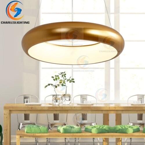 CHARLESLIGHTING New modern LED pendant lights Round hanging lamp For dining room living room Aluminum pendant lamp lustre suspen